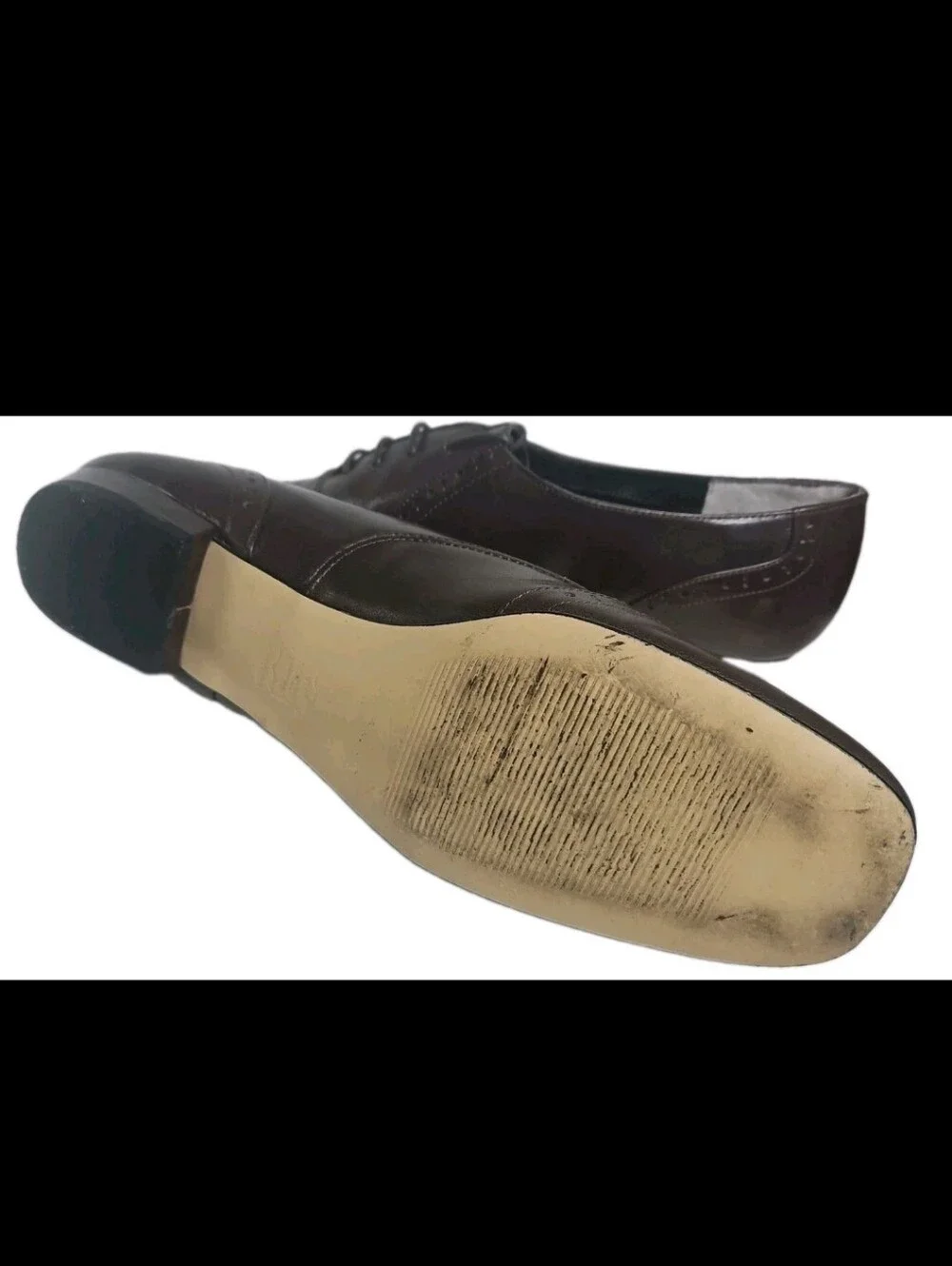Xapeal Dapper Women Leather Sz11N Brown VTG Oxford Wingtip Flat Academia Work[8A